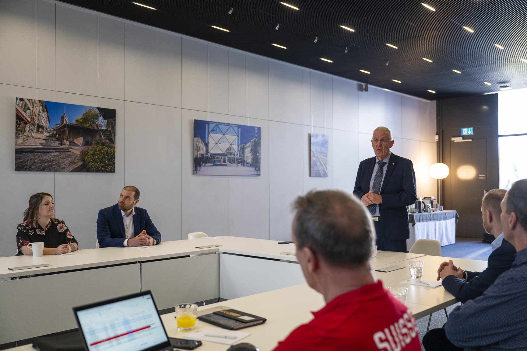 Tirage au sort du championnat suisse de football des polices, qui aura lieu les 3 et 4 jiun 2026. Musée Olympique, Lausanne, le 27 février 2026.